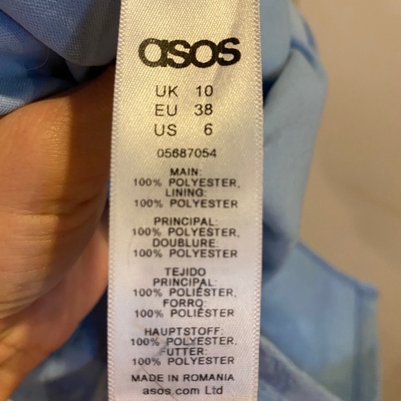 Light blue lace one shoulder midi dress - Picture 8 of 8